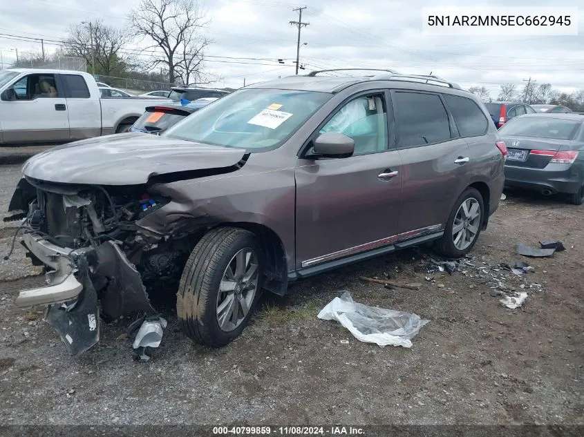 2014 Nissan Pathfinder Platinum VIN: 5N1AR2MN5EC662945 Lot: 40799859