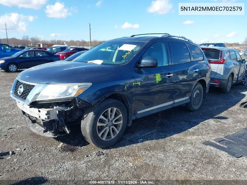 2014 Nissan Pathfinder Sl VIN: 5N1AR2MM0EC702579 Lot: 40817678