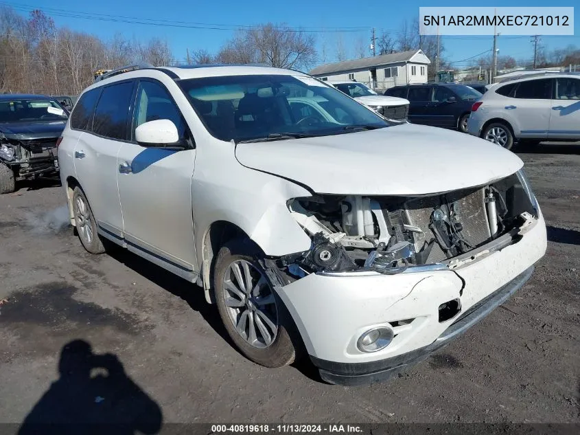 2014 Nissan Pathfinder Sl VIN: 5N1AR2MMXEC721012 Lot: 40819618