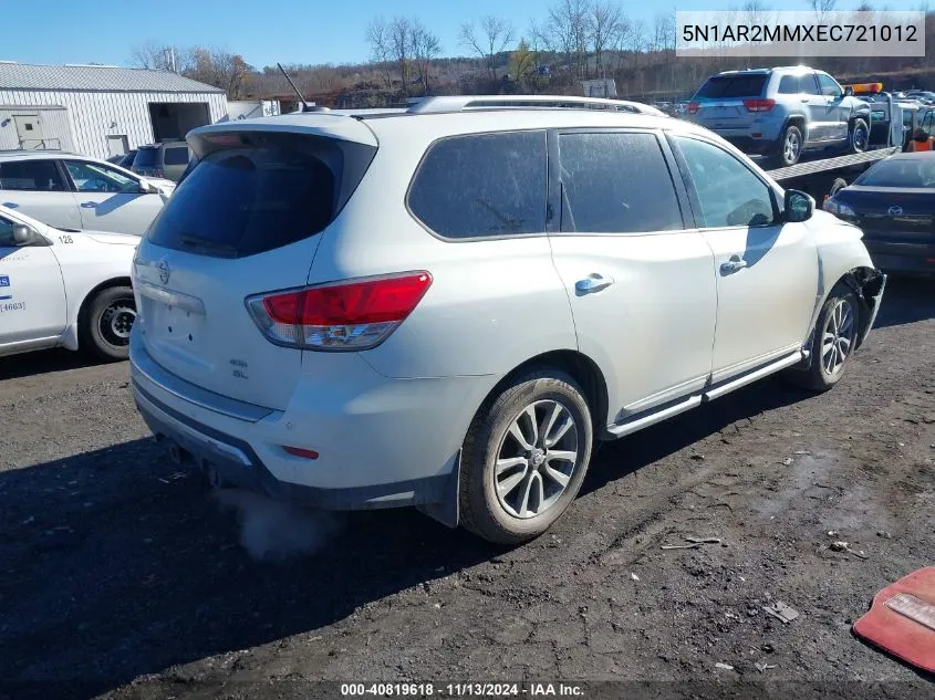 2014 Nissan Pathfinder Sl VIN: 5N1AR2MMXEC721012 Lot: 40819618