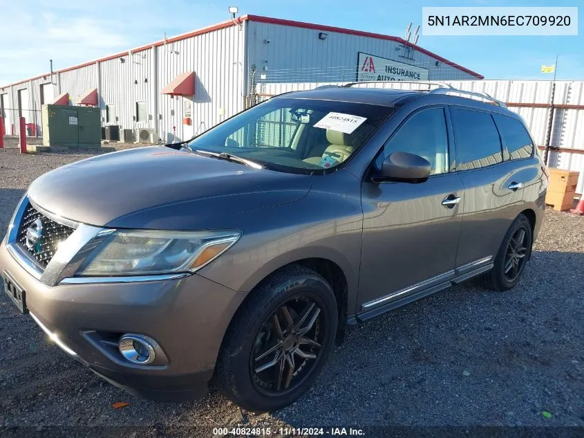 2014 Nissan Pathfinder Platinum VIN: 5N1AR2MN6EC709920 Lot: 40824815