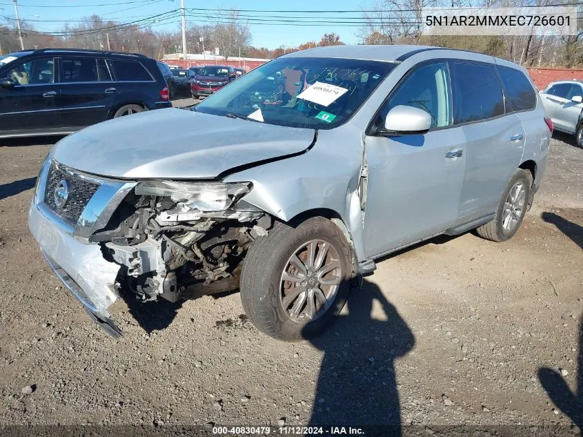 2014 Nissan Pathfinder S VIN: 5N1AR2MMXEC726601 Lot: 40830479