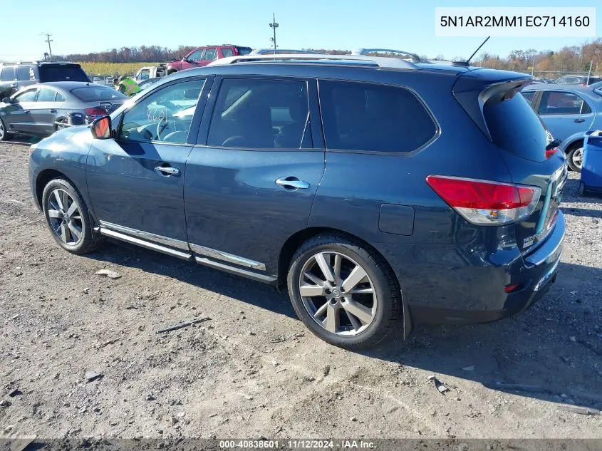 2014 Nissan Pathfinder Platinum VIN: 5N1AR2MM1EC714160 Lot: 40838601