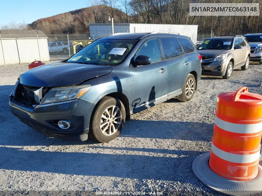 2014 Nissan Pathfinder Sl VIN: 5N1AR2MM7EC663148 Lot: 40843952