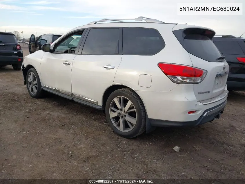 2014 Nissan Pathfinder Platinum VIN: 5N1AR2MN7EC680024 Lot: 40852287