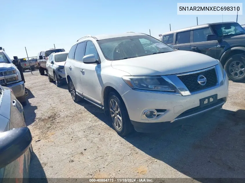 2014 Nissan Pathfinder Sl VIN: 5N1AR2MNXEC698310 Lot: 40854773