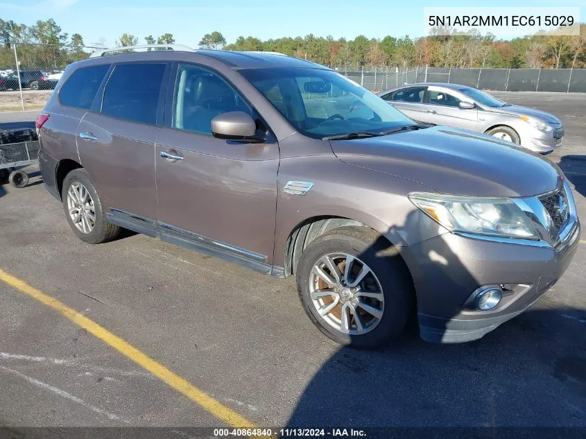 2014 Nissan Pathfinder Sl VIN: 5N1AR2MM1EC615029 Lot: 40864840