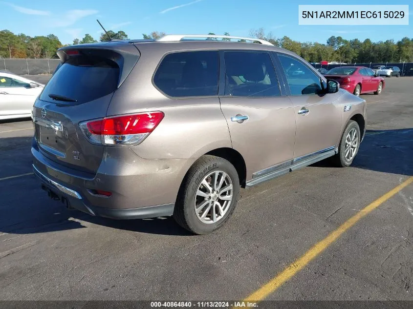 2014 Nissan Pathfinder Sl VIN: 5N1AR2MM1EC615029 Lot: 40864840