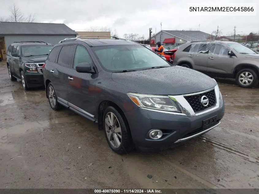 2014 Nissan Pathfinder Platinum VIN: 5N1AR2MM2EC645866 Lot: 40875090