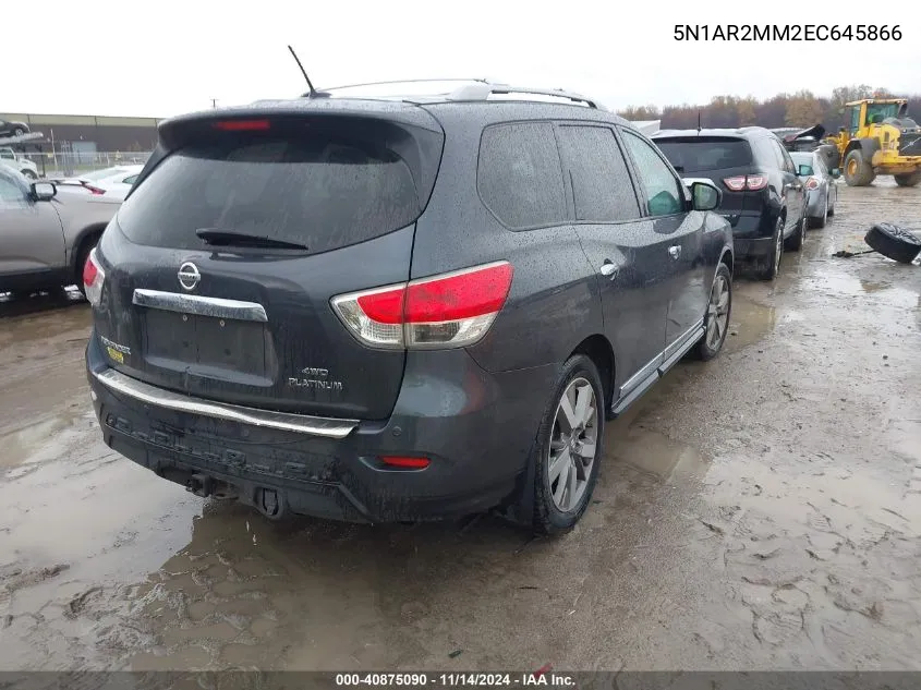 2014 Nissan Pathfinder Platinum VIN: 5N1AR2MM2EC645866 Lot: 40875090