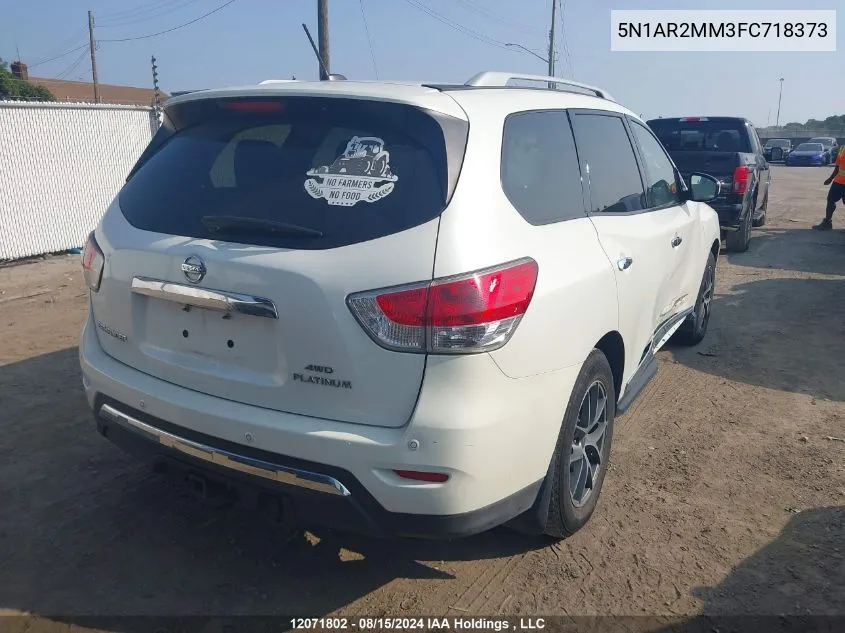 2015 Nissan Pathfinder VIN: 5N1AR2MM3FC718373 Lot: 12071802