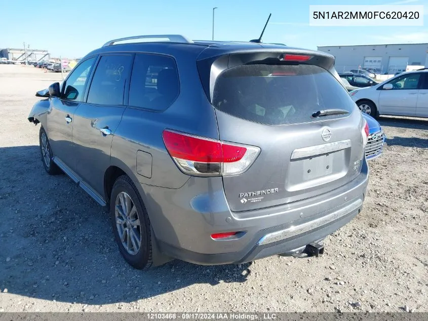 2015 Nissan Pathfinder VIN: 5N1AR2MM0FC620420 Lot: 12103468