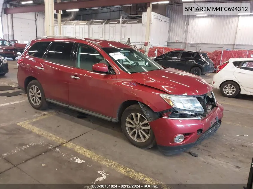 5N1AR2MM4FC694312 2015 Nissan Pathfinder Sv