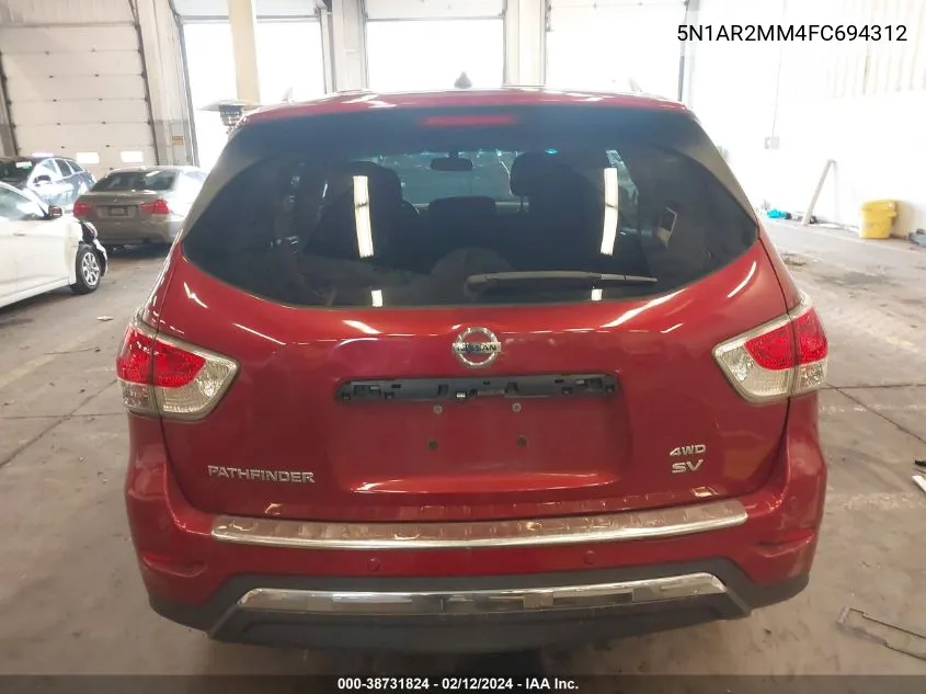 5N1AR2MM4FC694312 2015 Nissan Pathfinder Sv