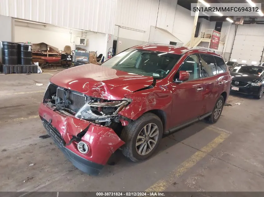 5N1AR2MM4FC694312 2015 Nissan Pathfinder Sv