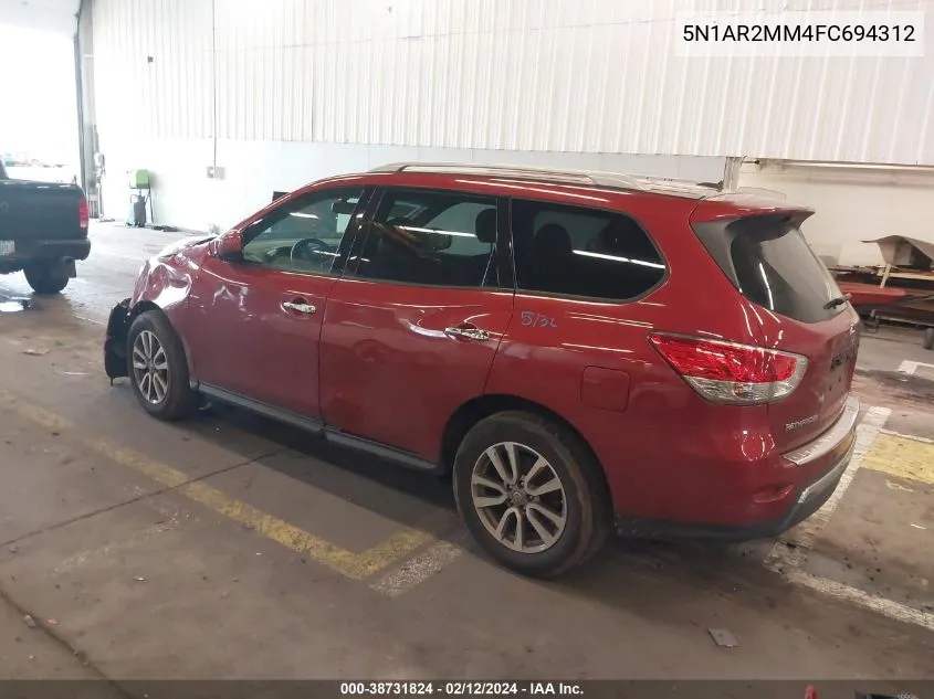 5N1AR2MM4FC694312 2015 Nissan Pathfinder Sv