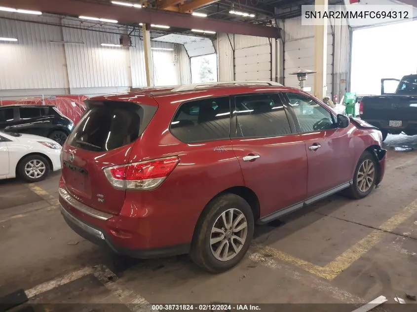 5N1AR2MM4FC694312 2015 Nissan Pathfinder Sv