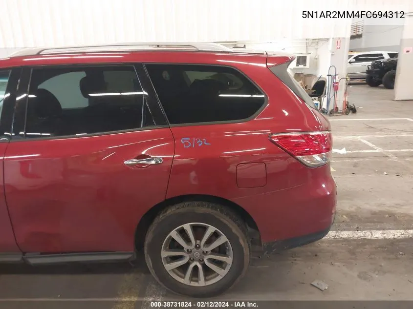 5N1AR2MM4FC694312 2015 Nissan Pathfinder Sv