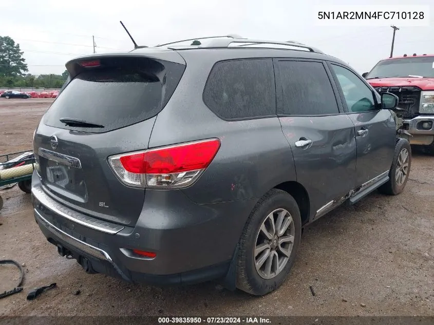 2015 Nissan Pathfinder Sl VIN: 5N1AR2MN4FC710128 Lot: 39835950