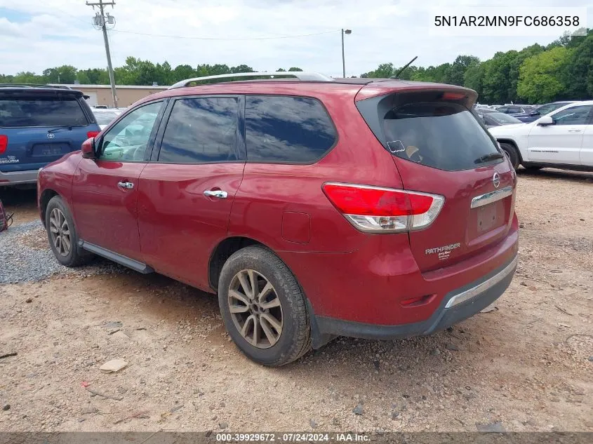 2015 Nissan Pathfinder S VIN: 5N1AR2MN9FC686358 Lot: 39929672