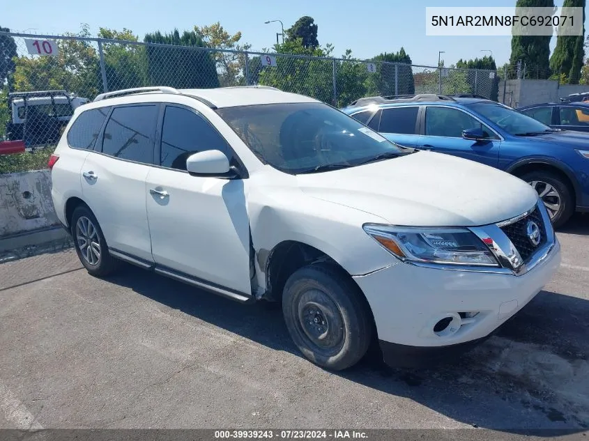 2015 Nissan Pathfinder S VIN: 5N1AR2MN8FC692071 Lot: 39939243