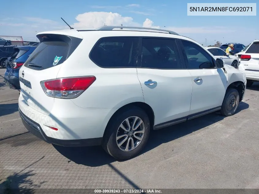 2015 Nissan Pathfinder S VIN: 5N1AR2MN8FC692071 Lot: 39939243