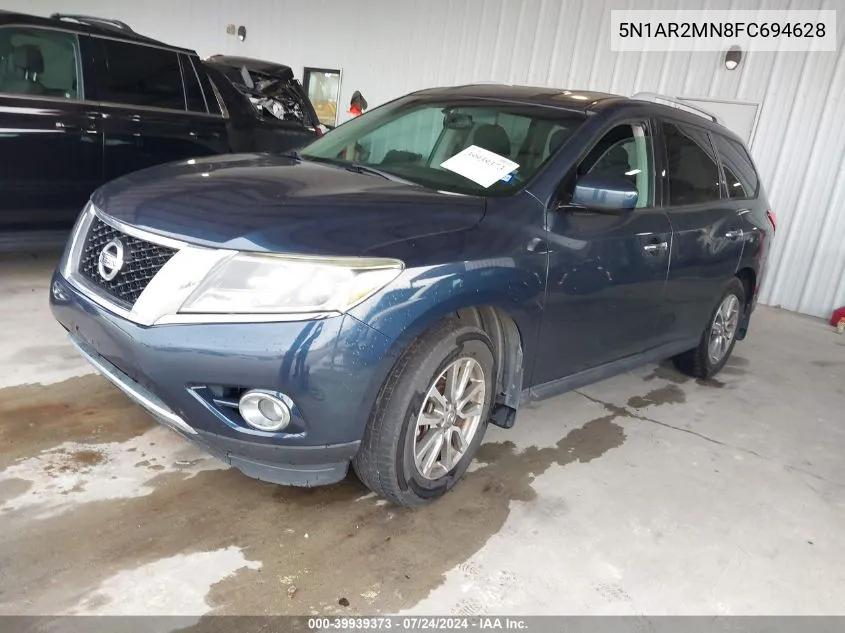 2015 Nissan Pathfinder Sv VIN: 5N1AR2MN8FC694628 Lot: 39939373