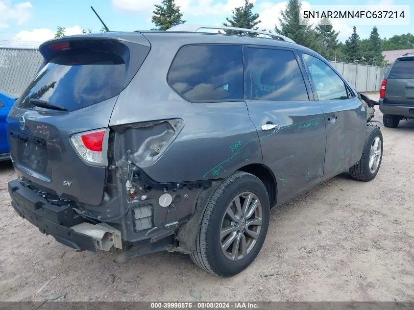 2015 Nissan Pathfinder Platinum/S/Sl/Sv VIN: 5N1AR2MN4FC637214 Lot: 39998875