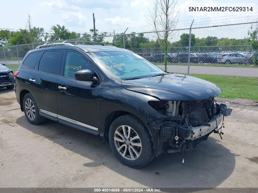 2015 Nissan Pathfinder Sl VIN: 5N1AR2MM2FC629314 Lot: 40014659