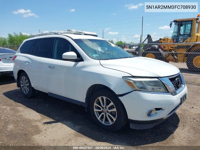 2015 Nissan Pathfinder Sv VIN: 5N1AR2MM3FC708930 Lot: 40027587