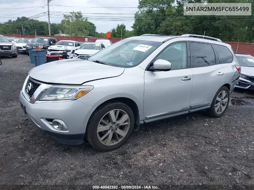 2015 Nissan Pathfinder Platinum VIN: 5N1AR2MM5FC655499 Lot: 40042392