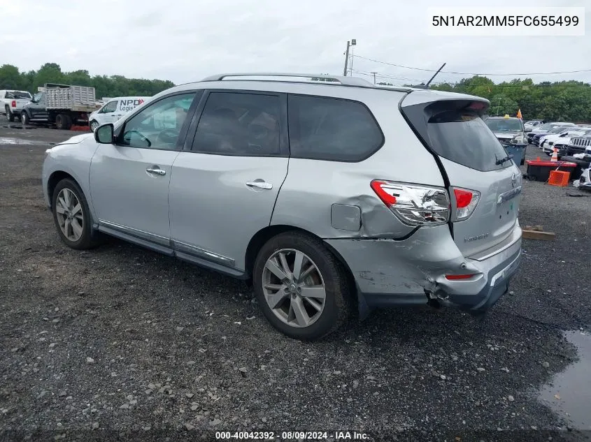 2015 Nissan Pathfinder Platinum VIN: 5N1AR2MM5FC655499 Lot: 40042392