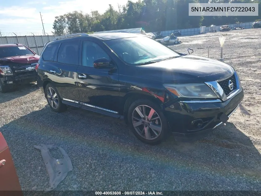 2015 Nissan Pathfinder Platinum/S/Sl/Sv VIN: 5N1AR2MN1FC722043 Lot: 40053608