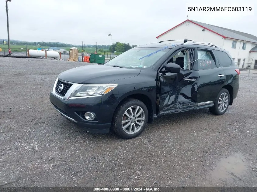 2015 Nissan Pathfinder Sl VIN: 5N1AR2MM6FC603119 Lot: 40056990