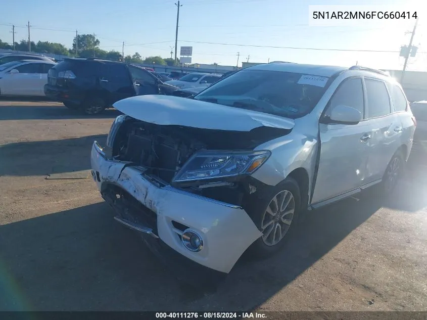 2015 Nissan Pathfinder Sv VIN: 5N1AR2MN6FC660414 Lot: 40111276