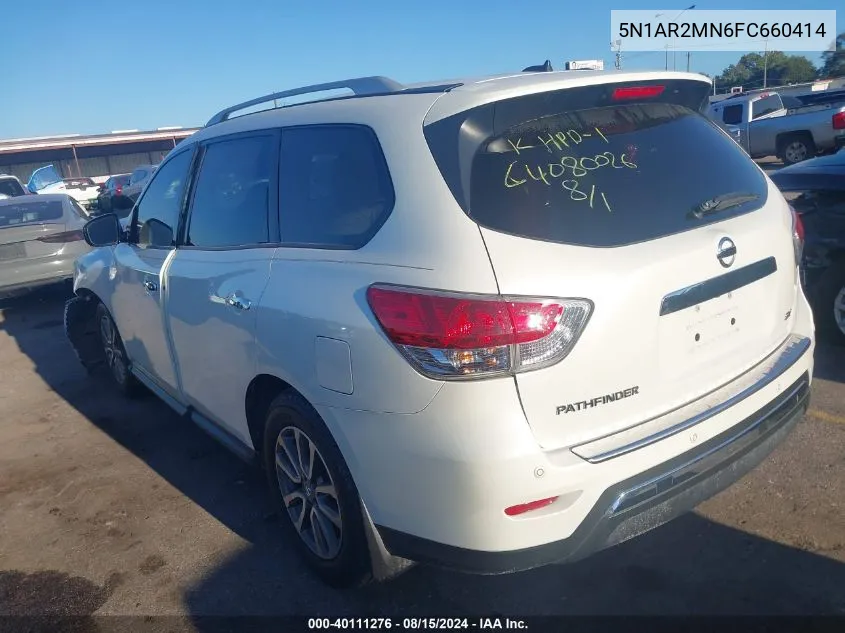 2015 Nissan Pathfinder Sv VIN: 5N1AR2MN6FC660414 Lot: 40111276