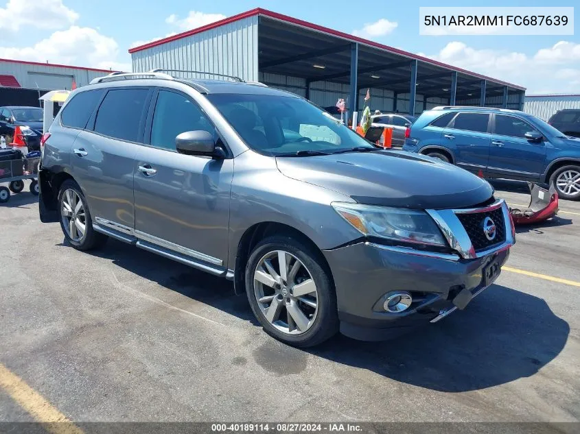 2015 Nissan Pathfinder Platinum VIN: 5N1AR2MM1FC687639 Lot: 40189114