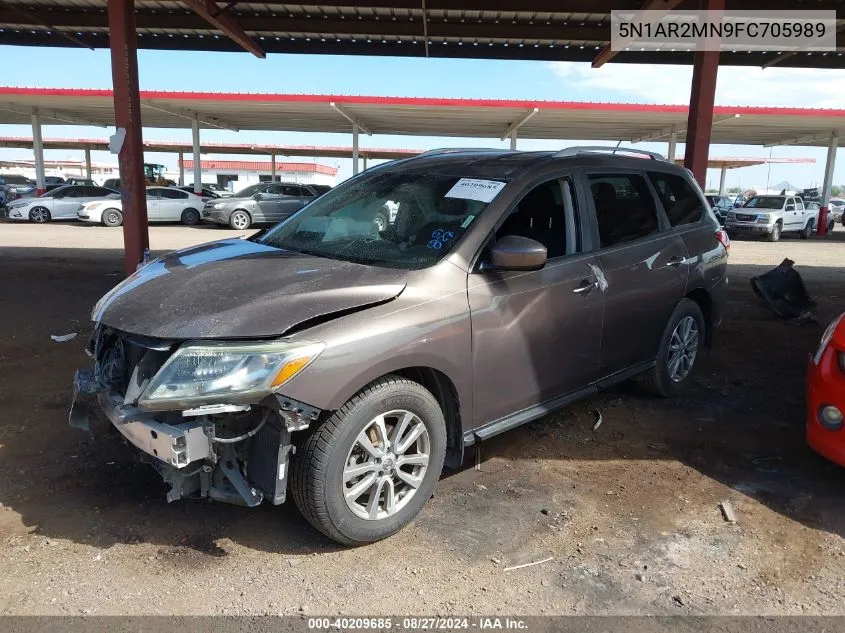 2015 Nissan Pathfinder S VIN: 5N1AR2MN9FC705989 Lot: 40209685