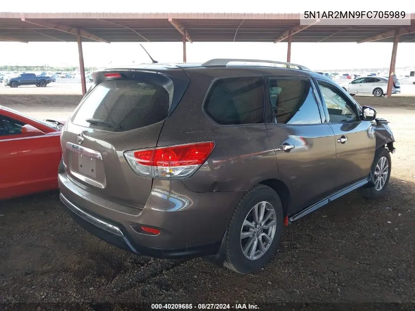 2015 Nissan Pathfinder S VIN: 5N1AR2MN9FC705989 Lot: 40209685