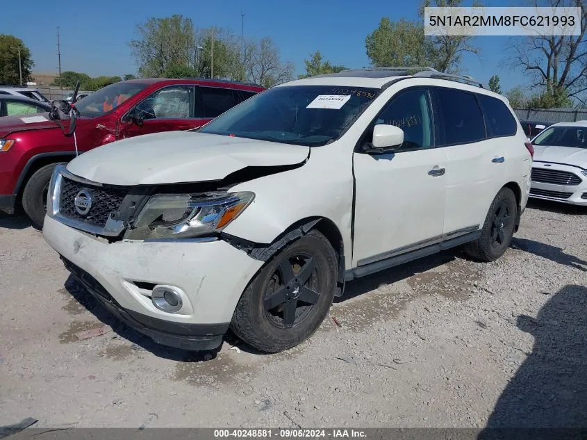 2015 Nissan Pathfinder S/Sv/Sl/Platinum VIN: 5N1AR2MM8FC621993 Lot: 40248581