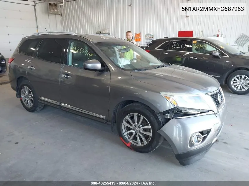 2015 Nissan Pathfinder S/Sv/Sl/Platinum VIN: 5N1AR2MMXFC687963 Lot: 40255419