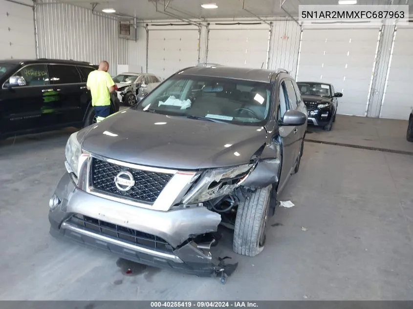 2015 Nissan Pathfinder S/Sv/Sl/Platinum VIN: 5N1AR2MMXFC687963 Lot: 40255419