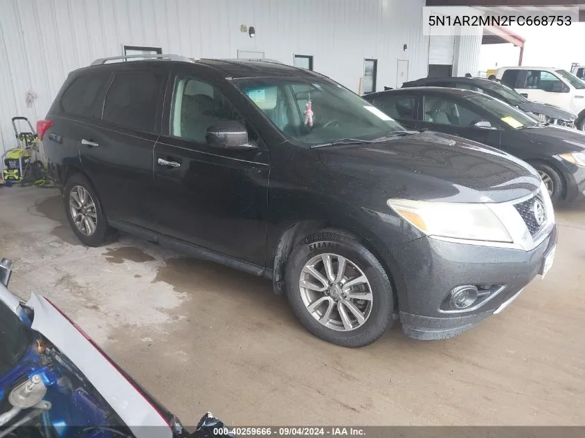 5N1AR2MN2FC668753 2015 Nissan Pathfinder S/Sv/Sl/Platinum