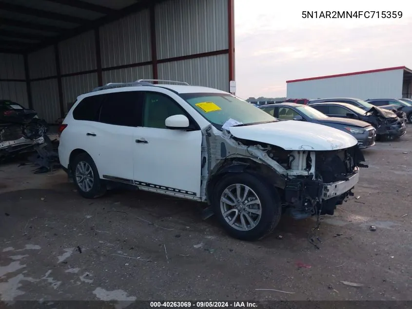 5N1AR2MN4FC715359 2015 Nissan Pathfinder S/Sv/Sl/Platinum