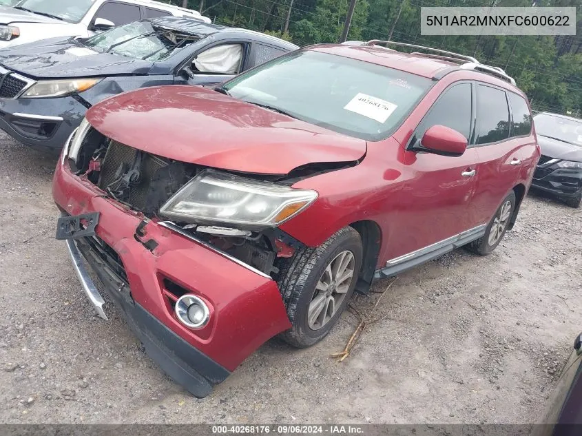 2015 Nissan Pathfinder Platinum/S/Sl/Sv VIN: 5N1AR2MNXFC600622 Lot: 40268176