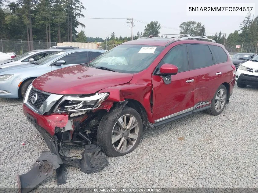 2015 Nissan Pathfinder Platinum VIN: 5N1AR2MM7FC624657 Lot: 40272096