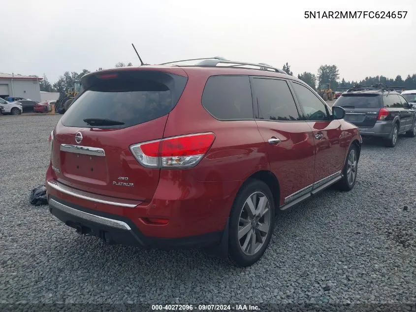 5N1AR2MM7FC624657 2015 Nissan Pathfinder Platinum