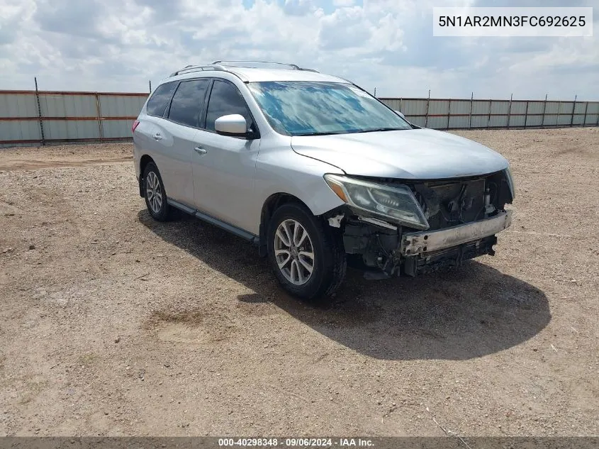 5N1AR2MN3FC692625 2015 Nissan Pathfinder S