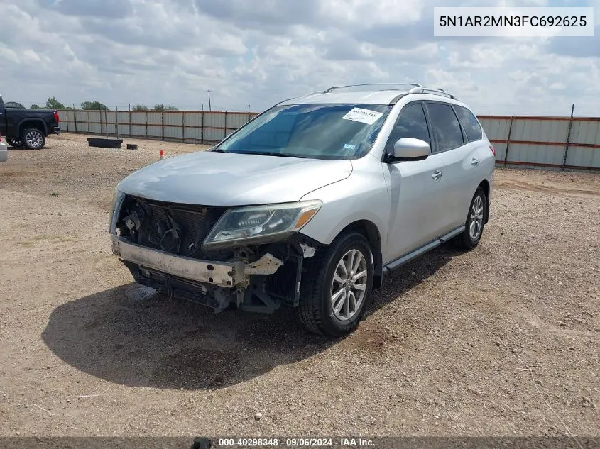 5N1AR2MN3FC692625 2015 Nissan Pathfinder S