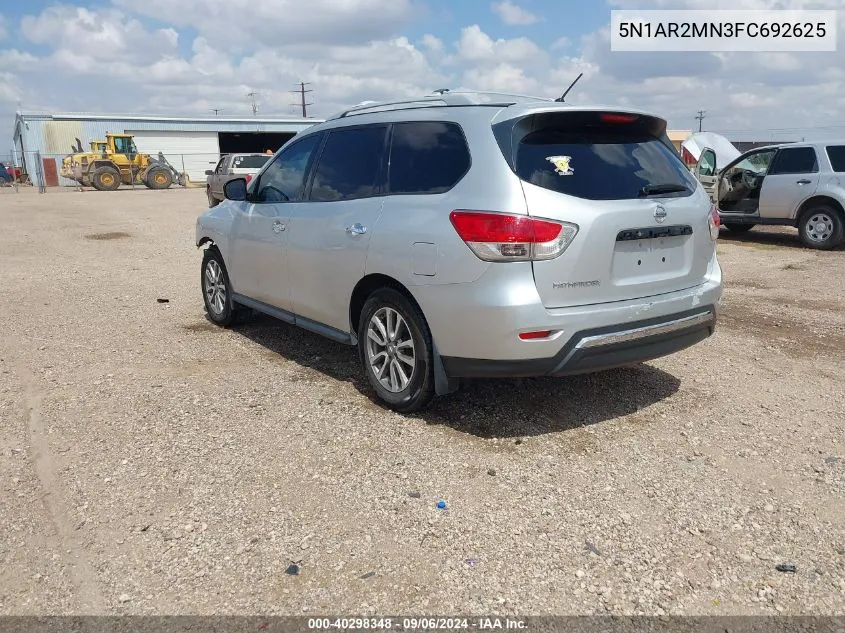 5N1AR2MN3FC692625 2015 Nissan Pathfinder S